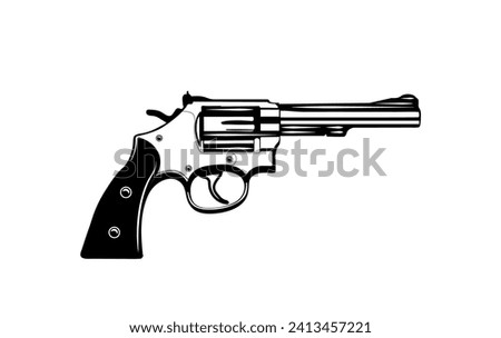 Gun icon, gun logo vector black on white background.