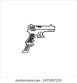 gun icon logo vector design