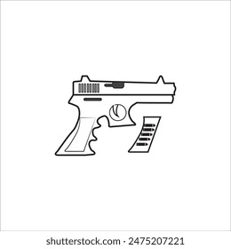 diseño de Vector de logotipo de icono de arma