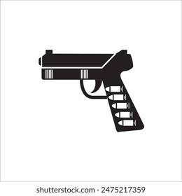 diseño de Vector de logotipo de icono de arma