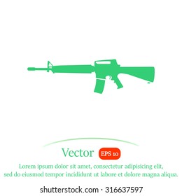 Gun icon. M16.