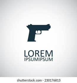 gun icon  on white background 