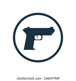 gun icon on white background 