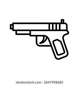 Gun icon on white background
