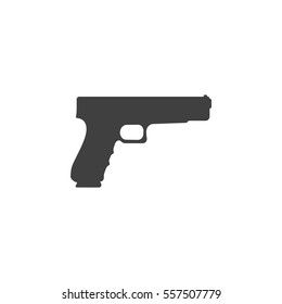Gun icon on the white background