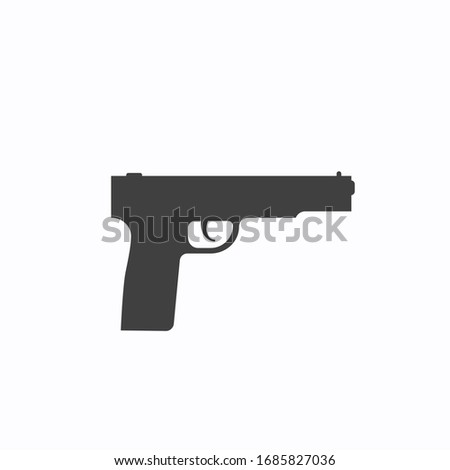 Gun icon on white isolate. Vector, eps 10