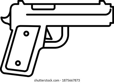 Gun icon, pistol icon , vector