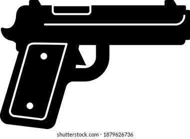Gun icon, pistol icon , vector