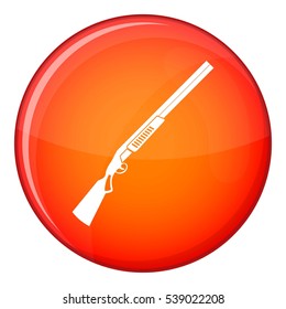 Gun icon in red circle isolated on white background vector illustration