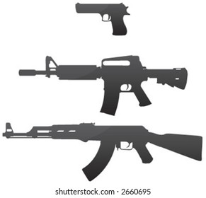 gun. icon set