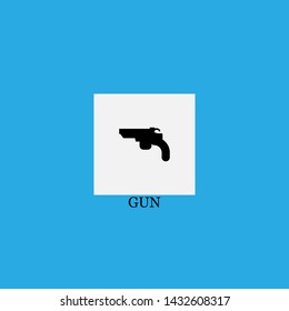 gun icon sign signifier vector
