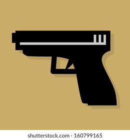Gun icon or sign, vector illustration
