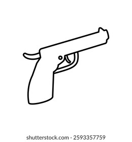 gun icon, simple flat style, illustration, logo sign symbol pictogram template, for ui or ux isolated on white for mobile app, editable