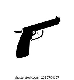 gun icon, simple flat style, illustration, logo sign symbol pictogram template, for ui or ux isolated on white for mobile app, editable
