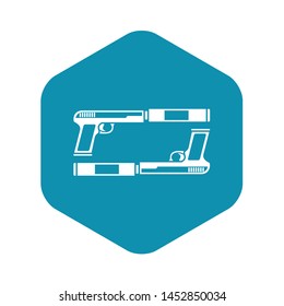 Gun icon. Simple illustration of gun vector icon for web