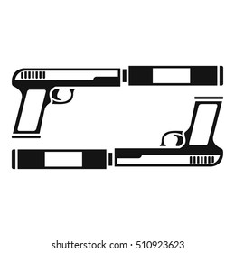 Gun icon. Simple illustration of gun vector icon for web