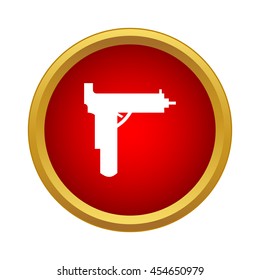 Gun icon in simple style on a white background