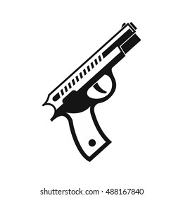 Gun icon in simple style on a white background vector illustration