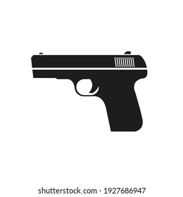 The gun icon. Simple vector illustration on a white background.