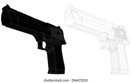 gun icon symbol. vector illustration 