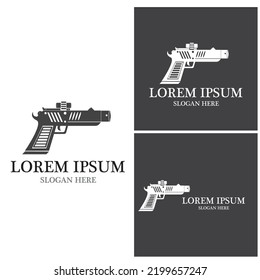Gun icon and symbol vector template