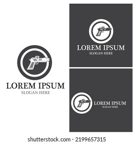 Gun icon and symbol vector template