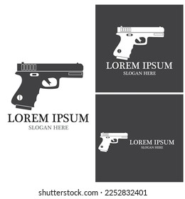 Gun icon and symbol vector template