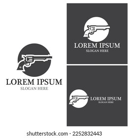 Gun icon and symbol vector template