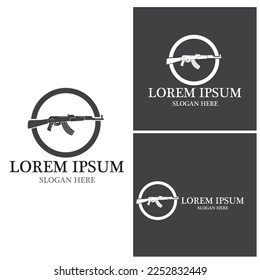 Gun icon and symbol vector template