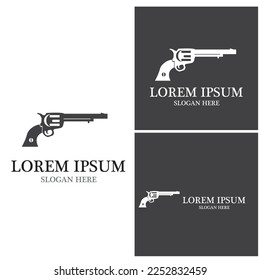 Icono de arma y plantilla de vector de símbolo