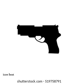 gun icon, vector best flat icon, EPS