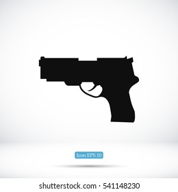 gun icon, vector best flat icon, EPS