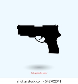 gun icon, vector best flat icon, EPS