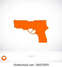 gun icon, vector best flat icon, EPS