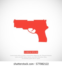 gun icon, vector best flat icon, EPS