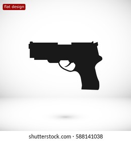 gun icon, vector best flat icon, EPS