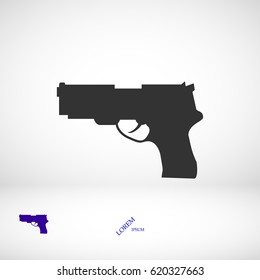 gun icon, vector best flat icon, EPS