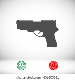 gun icon, vector best flat icon, EPS