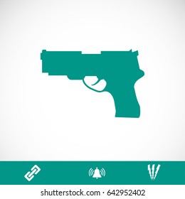 gun icon, vector best flat icon, EPS