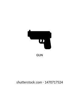 gun icon vector black design