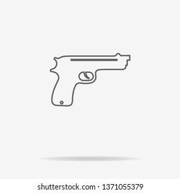 Gun icon. Vector concept illustration for design.