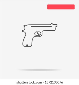 Gun icon. Vector concept illustration for design.