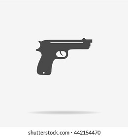 Gun icon. Vector concept illustration for design.
