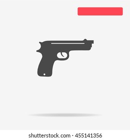 Gun icon. Vector concept illustration for design.