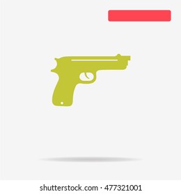 Gun icon. Vector concept illustration for design.