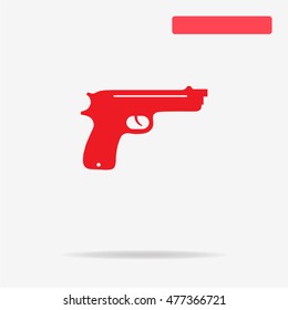 Gun icon. Vector concept illustration for design.