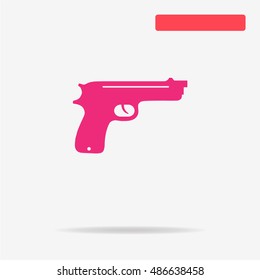 Gun icon. Vector concept illustration for design.