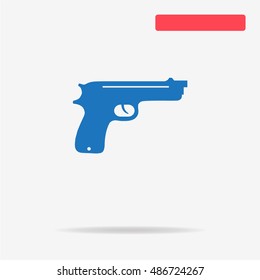 Gun icon. Vector concept illustration for design.