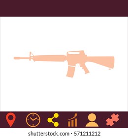 Gun  icon. Vector design.