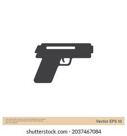gun icon vector design logo template